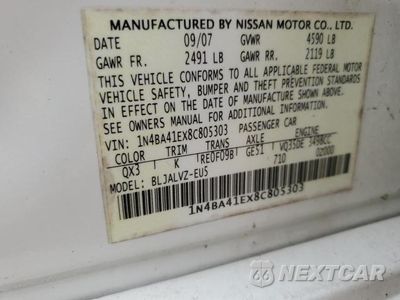 Zdjęcie 25 z 26 samochodu: 2008 NISSAN MAXIMA SE VIN:1N4BA41EX8C805303 - miniatura