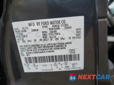 Zdjęcie 12 z 12 samochodu: 2010 MERCURY MARINER VIN:4M2CN9BG4AKJ18436 - miniatura