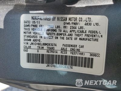 Zdjęcie 12 z 12 samochodu: 2011 INFINITI G37 VIN:JN1CV6EL8BM263274 - miniatura