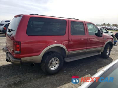 Trzecie zdjęcie samochodu z tyłu: 2003 FORD EXCURSION EDDIE BAUER VIN:1FMSU45PX3EB66734 - miniatura