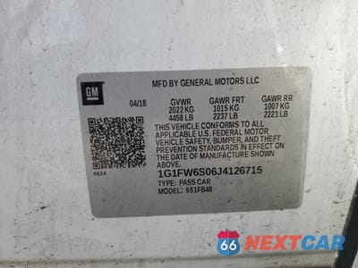 Zdjęcie 13 z 13 samochodu: 2018 CHEVROLET BOLT EV LT VIN:1G1FW6S06J4126715 - miniatura