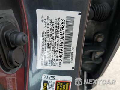 Zdjęcie 14 z 14 samochodu: 2010 HONDA CIVIC LX VIN:2HGFA1F51AH559863 - miniatura
