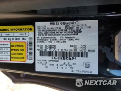 Zdjęcie 15 z 15 samochodu: 2013 FORD FUSION SE VIN:3FA6P0HR4DR266593 - miniatura
