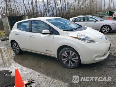 Czwarte zdjęcie samochodu z boku: 2015 NISSAN LEAF S VIN:1N4AZ0CPXFC335136 - miniatura