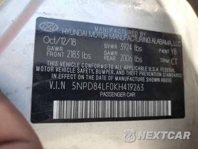 Zdjęcie 14 z 15 samochodu: 2019 HYUNDAI ELANTRA SEL VIN:5NPD84LF0KH419263 - miniatura