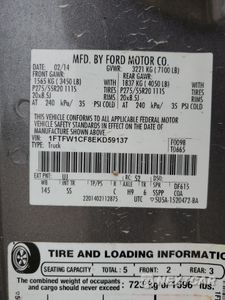 Zdjęcie 14 z 14 samochodu: 2014 FORD F150 SUPERCREW VIN:1FTFW1CF8EKD59137 - miniatura
