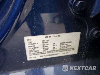 Zdjęcie 13 z 13 samochodu: 2022 TESLA MODEL Y VIN:7SAYGAEE2NF388711 - miniatura