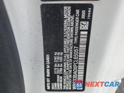 Zdjęcie 12 z 12 samochodu: 2023 BMW M4 COMPETITION VIN:WBS33BA0XPCL65057 - miniatura