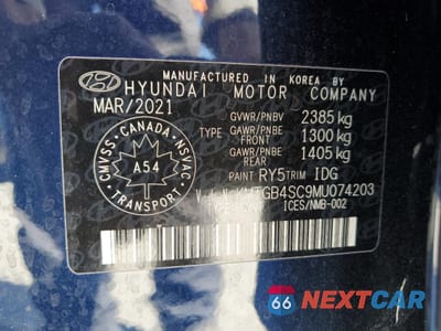 Zdjęcie 12 z 12 samochodu: 2021 GENESIS G80 BASE VIN:KMTGB4SC9MU074203 - miniatura