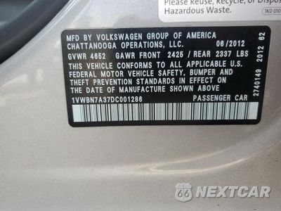Zdjęcie 12 z 12 samochodu: 2013 VOLKSWAGEN PASSAT SE VIN:1VWBN7A37DC001286 - miniatura