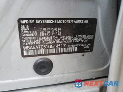 Zdjęcie 12 z 12 samochodu: 2016 BMW 528 XI VIN:WBA5A7C51GG145291 - miniatura