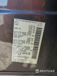 Zdjęcie 15 z 15 samochodu: 2015 NISSAN MURANO S VIN:5N1AZ2MG2FN290455 - miniatura