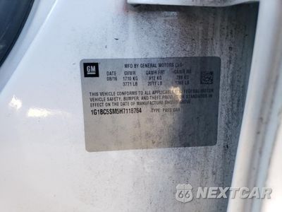 Zdjęcie 14 z 14 samochodu: 2017 CHEVROLET CRUZE LS VIN:1G1BC5SM5H7118764 - miniatura