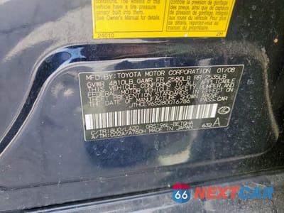 Zdjęcie 12 z 12 samochodu: 2008 LEXUS GS 350 VIN:JTHCE96S280016786 - miniatura