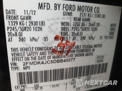 Zdjęcie 13 z 13 samochodu: 2013 FORD EDGE SEL VIN:2FMDK4JC5DBB45577 - miniatura