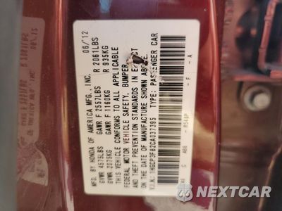 Zdjęcie 14 z 14 samochodu: 2012 HONDA ACCORD EXL VIN:1HGCP3F82CA037395 - miniatura
