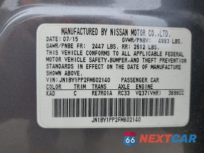 Zdjęcie 15 z 15 samochodu: 2015 INFINITI Q70L 3.7 VIN:JN1BY1PP2FM602140 - miniatura