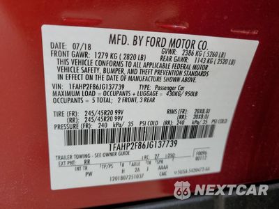 Zdjęcie 14 z 15 samochodu: 2018 FORD TAURUS LIMITED VIN:1FAHP2F86JG137739 - miniatura