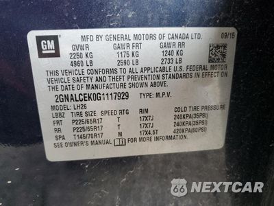 Zdjęcie 13 z 13 samochodu: 2016 CHEVROLET EQUINOX LT VIN:2GNALCEK0G1117929 - miniatura