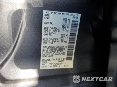 Zdjęcie 14 z 15 samochodu: 2018 NISSAN TITAN S VIN:1N6AA1EJ7JN532632 - miniatura