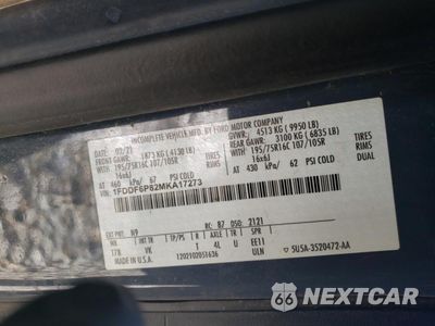 Zdjęcie 10 z 11 samochodu: 2021 FORD TRANSIT T-350 HD VIN:1FDDF6P82MKA17273 - miniatura
