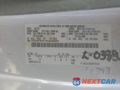 Zdjęcie 10 z 10 samochodu: 2019 FORD F550 SUPER DUTY VIN:1FDUF5HY1KDA06081 - miniatura