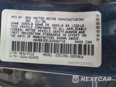 Zdjęcie 12 z 12 samochodu: 2006 TOYOTA COROLLA CE VIN:1NXBR30E16Z660718 - miniatura