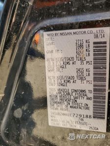 Zdjęcie 13 z 13 samochodu: 2014 NISSAN PATHFINDER S VIN:5N1AR2MMXEC729188 - miniatura