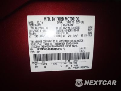 Zdjęcie 13 z 13 samochodu: 2016 FORD EDGE SEL VIN:2FMPK3J9YGBC66973 - miniatura
