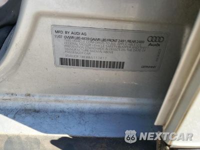 Zdjęcie 12 z 12 samochodu: 2008 AUDI A4 2.0T QUATTRO VIN:WAUDF78E88A117417 - miniatura