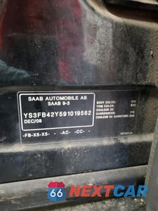 Zdjęcie 13 z 13 samochodu: 2009 SAAB 9-3 2.0T VIN:YS3FB42Y591019562 - miniatura