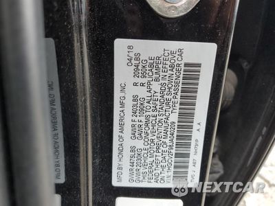 Zdjęcie 13 z 13 samochodu: 2018 HONDA ACCORD TOURING VIN:1HGCV2F98JA040209 - miniatura
