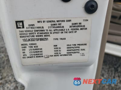 Zdjęcie 13 z 13 samochodu: 2005 CHEVROLET SILVERADO K3500 VIN:1GCJK33215F866291 - miniatura