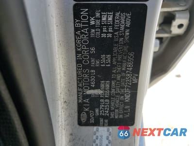 Zdjęcie 15 z 15 samochodu: 2008 KIA SPORTAGE EX VIN:KNDJF723587486956 - miniatura