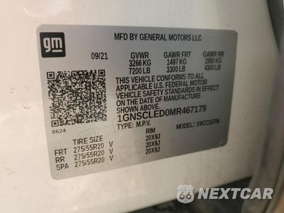 Zdjęcie 13 z 14 samochodu: 2021 CHEVROLET TAHOE C1500 VIN:1GNSCLED0MR467179 - miniatura