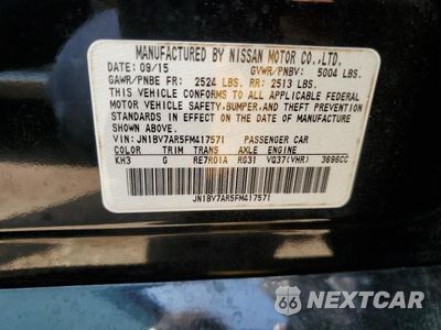 Zdjęcie 12 z 12 samochodu: 2015 INFINITI Q50 BASE VIN:JN1BV7AR5FM417571 - miniatura