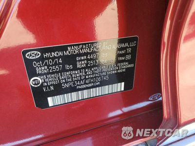 Zdjęcie 12 z 12 samochodu: 2015 HYUNDAI SONATA SPORT VIN:5NPE34AF4FH106745 - miniatura