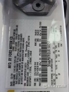 Zdjęcie 12 z 12 samochodu: 2020 FORD FUSION SE VIN:3FA6P0T92LR150251 - miniatura