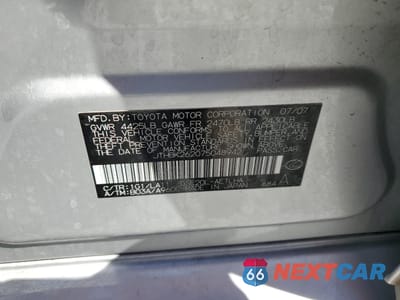 Zdjęcie 12 z 12 samochodu: 2007 LEXUS IS 250 VIN:JTHBK262075048942 - miniatura