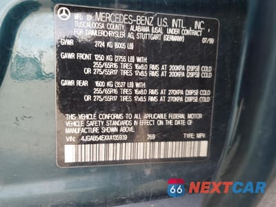Zdjęcie 13 z 13 samochodu: 1999 MERCEDES-BENZ ML 320 VIN:4JGAB54EXXA135939 - miniatura