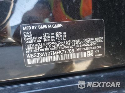 Zdjęcie 12 z 12 samochodu: 2021 BMW M3 COMPETITION VIN:WBS33AY07MFK77786 - miniatura