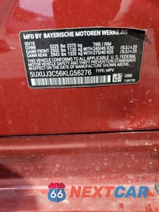 Zdjęcie 15 z 15 samochodu: 2019 BMW X4 XDRIVE30I VIN:5UXUJ3C56KLG56276 - miniatura