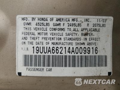 Zdjęcie 12 z 12 samochodu: 2004 ACURA TL VIN:19UUA66214A009916 - miniatura