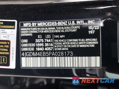 Zdjęcie 14 z 14 samochodu: 2023 MERCEDES-BENZ EQS SUV 580 4MATIC VIN:4JGDM4EB5PA028173 - miniatura