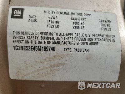 Zdjęcie 13 z 13 samochodu: 2005 PONTIAC GRAND AM SE VIN:1G2NE52E45M189740 - miniatura