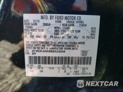 Zdjęcie 13 z 13 samochodu: 2011 FORD EDGE SPORT VIN:2FMDK3AK8BBA32544 - miniatura
