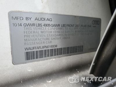 Zdjęcie 12 z 13 samochodu: 2015 AUDI A4 PREMIUM PLUS VIN:WAUFFAFL6FN016938 - miniatura