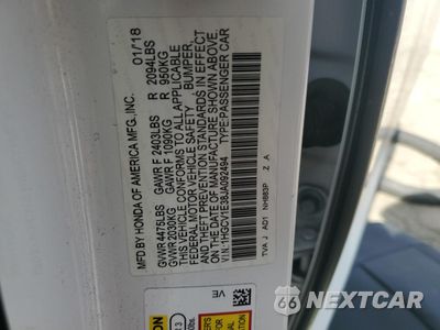 Zdjęcie 14 z 14 samochodu: 2018 HONDA ACCORD SPORT VIN:1HGCV1E38JA092494 - miniatura