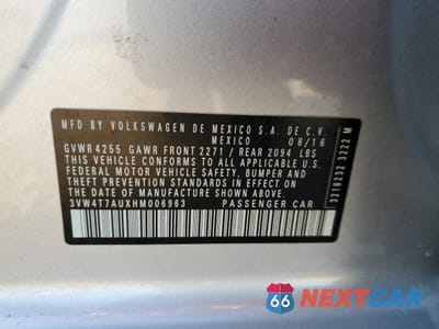 Zdjęcie 14 z 14 samochodu: 2017 VOLKSWAGEN GTI S VIN:3VW4T7AUXHM006963 - miniatura