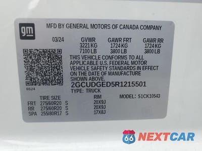 Zdjęcie 12 z 12 samochodu: 2024 CHEVROLET SILVERADO K1500 LTZ VIN:2GCUDGED5R1215501 - miniatura
